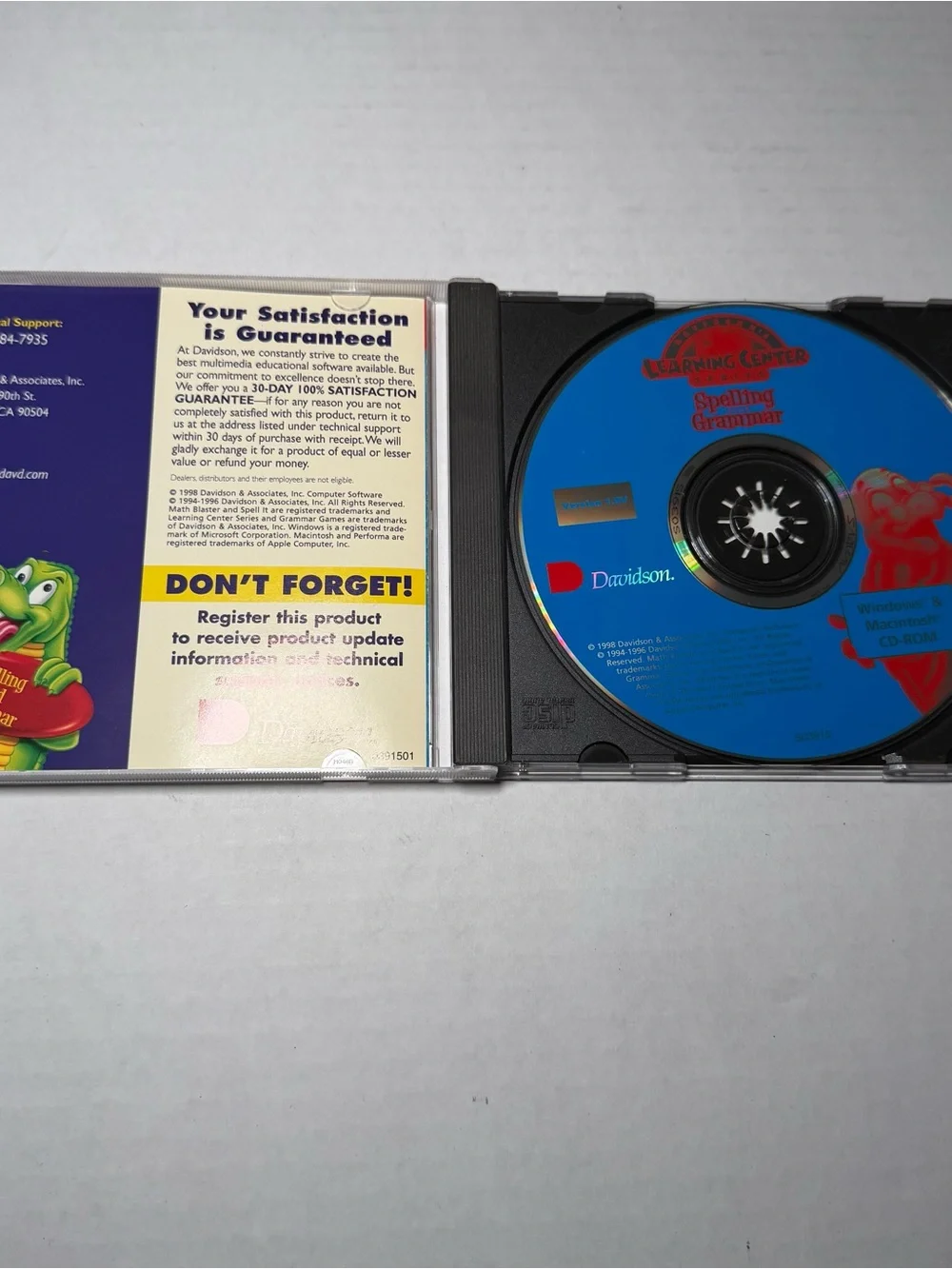 Davidson Learning Center Series: Spelling and Grammar CD-ROM Windows/Mac 1998